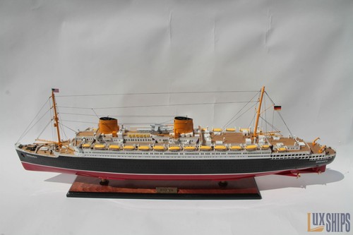 SS Bremen Schiffsmodell - SS Bremen Holzschiffsmodell - Zdjęcie 2 z 12