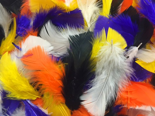 1/4 Lb. Golden Yellow Turkey T-Base Wholesale Flat Feathers Bulk Wedding Supply - Picture 10 of 12