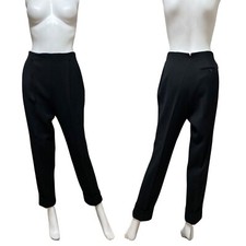 VTG Ralph Lauren Purple Label Wool High Waisted Pants Black Women  s Size 6