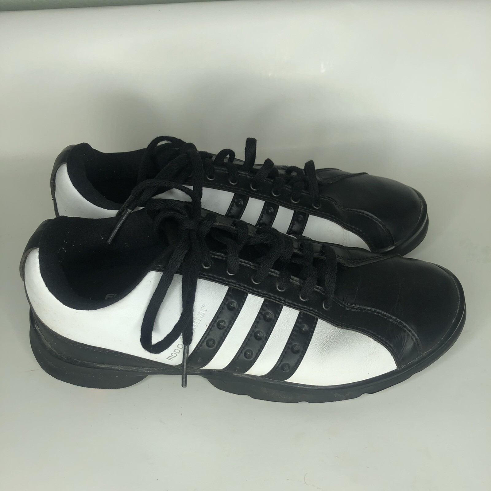 SAOLA Scarpe sneakers golf Adidas Modo Delmar nere uomo taglia 7 stringate punte gomma