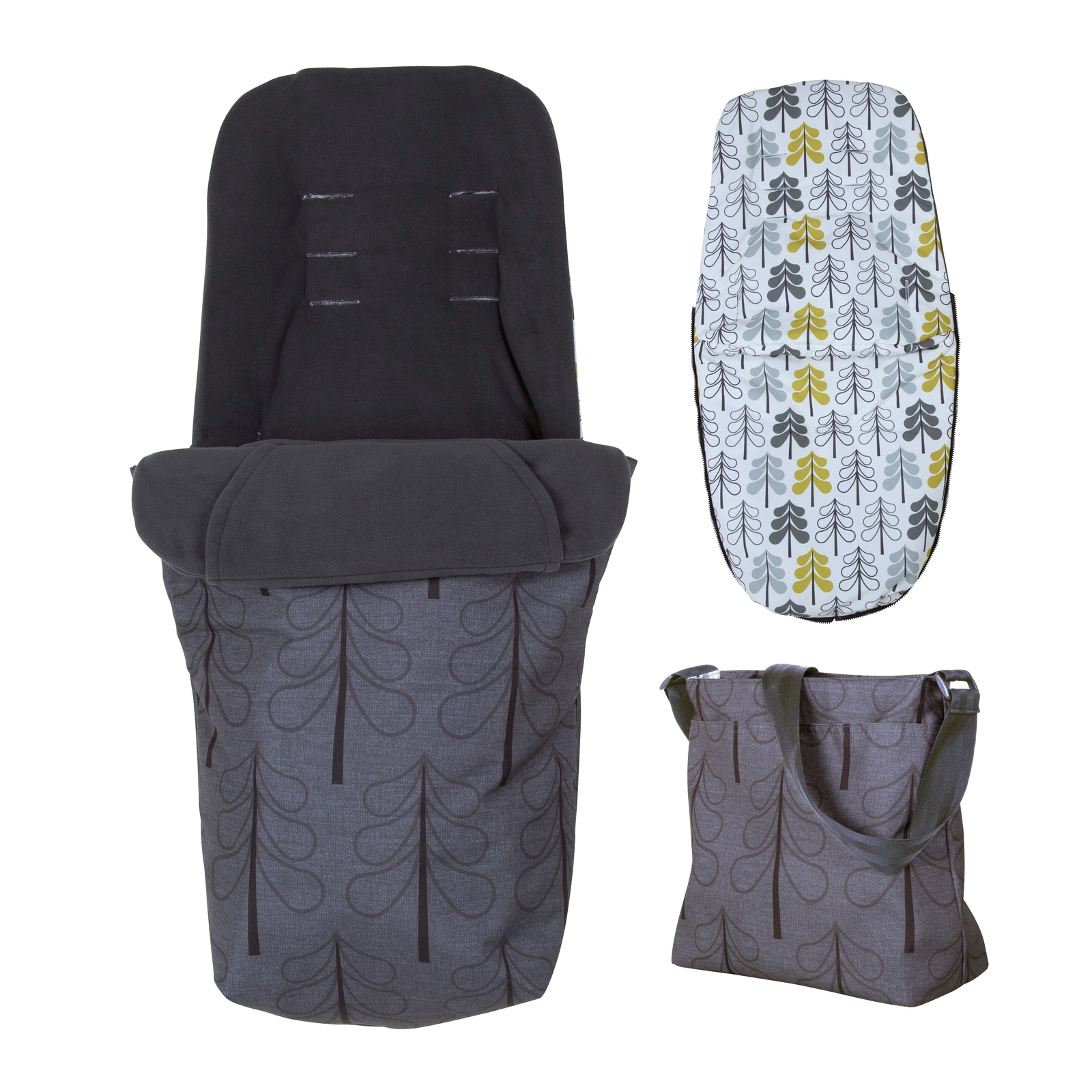 Cosatto Pram Pushchair Accessory Pack Fika Forest Cosytoes Footmuff & Change Bag
