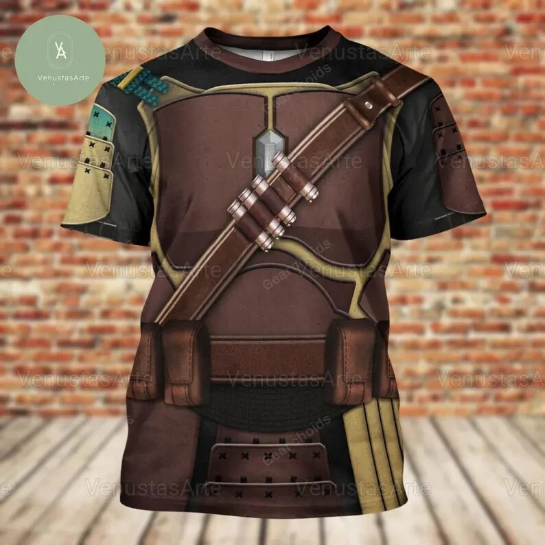 Star Wars Mandalorian Samurai Cosplay 3D T-SHIRT