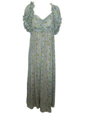 NWT DOEN Ruffled Floral-Print Georgette Maxi Dress