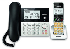 VTech VG208 Corded/Cordless Phone w/ Answering Machine, Call Block, DECT 6.0