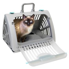 SportPet Large 18.5"L x 14.3"W x 15.3"H, Carrier w/ Bed Gray