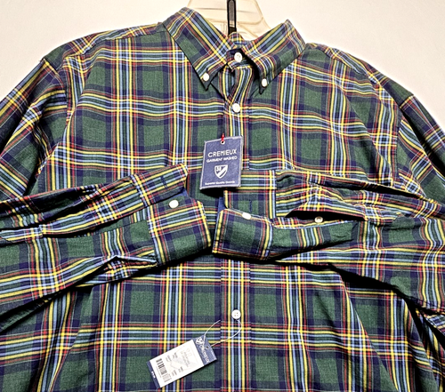 Cremieux XXL 38 Large Long Sleeve Plaid Brown New with Tags - Picture 6 of 9