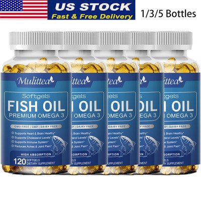 1/3/5xOmega 3 Fish Oil Capsules 3x Strength 1000mg EPA& DHA, Highest Potency