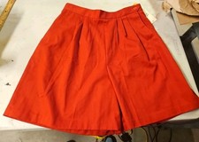 Vintage F.Shaw Made In The U.S.A. Red Culottes /shorts.MWT