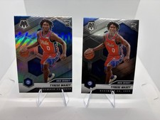 2020-21 Mosaic - Tyrese Maxey Silver Prizm & Base Rookie #263 - PHI 76ers Sixers