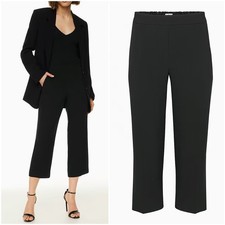 BABATON ARITZIA NWT Conan Wide Cropped Trouser Pants in Black Crepe Size 6