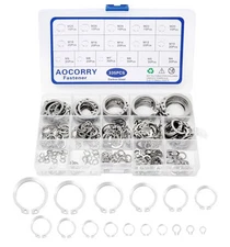 Snap Rings Assortment Kit 335Pcs External Retaining Rings 15 Size C Clips Set