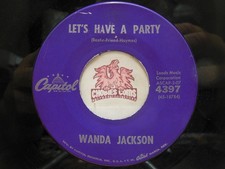 Wanda Jackson &ndash; Let's Have A Party / Cool Love, 45 RPM VG (30K)