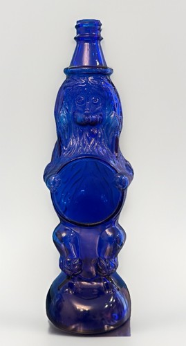 934 Shampoodle Dog Shampoo Bottle Cobalt Blue Maryland Glass Rare