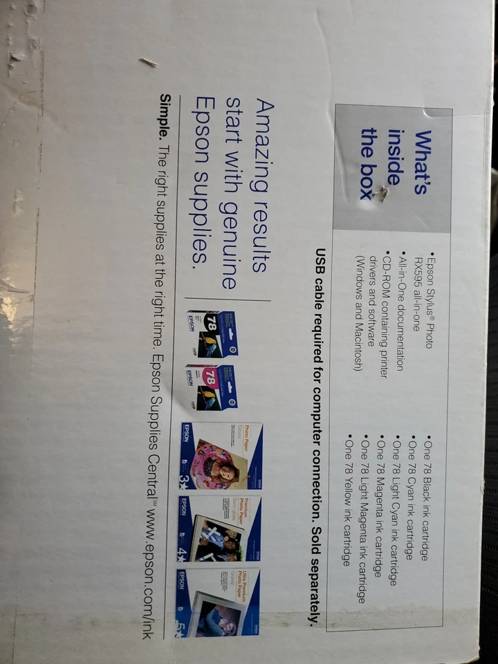 Epson Ultra Hi Definition Stylus Photo RX595 All-in-One Printer (C11C693201) - Image 2 of 4