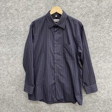 Geoffrey Beene Men's Dress Shirt Regular Fit Wrinkle Free, Dark Blue, 16.5 32/33