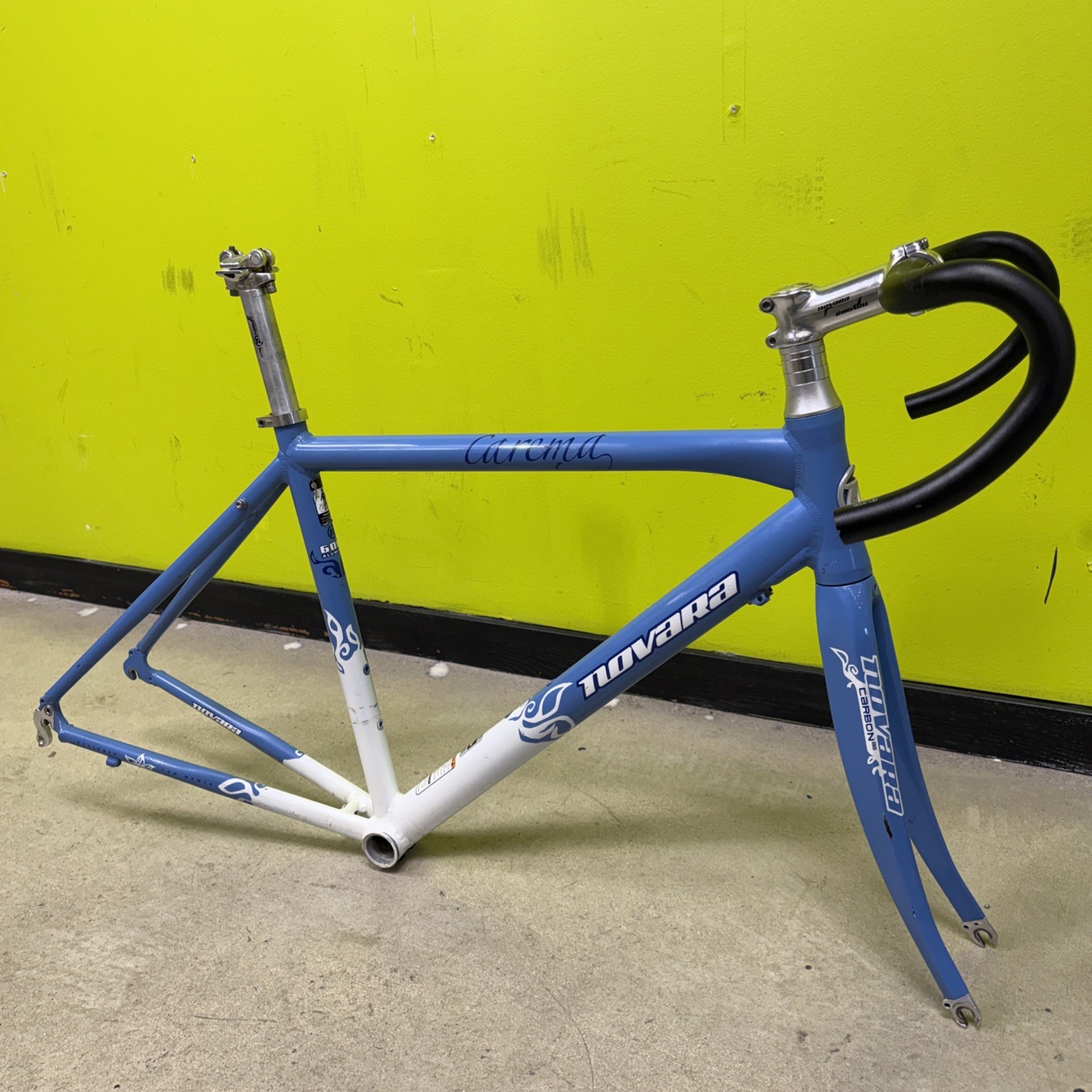 Novara Carema 47cm Small Aluminum Womens Road Frame Carbon Fork W/40cm Bars Stem
