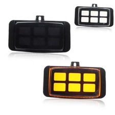 Fog Light Assembly Compatible with Chevro-let Chevy Smoked Lens Amber Light