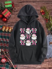 Women's Round Neck Bow Pattern Print Sweatshirt