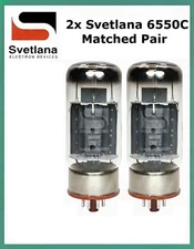 New 2x Svetlana 6550C / 6550 | Matched Pair / Duet / Two Tubes | Free Ship