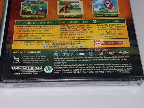New Disney THE FOX AND THE HOUND 25th Anniversary Edition Sealed DVD Movie 2006 - Imagen 6 de 7