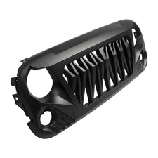 Shark Style Abs Front Grille Matte Black For Jeep Wrangler Jk Jku 2007-2018