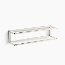 Kohler 22561-SN Draft 18  inch Hotelier Towel Bar Rack/Shelf in Polished Nickel