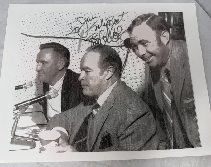 Authentic Bob Hope Signed Press Photo Black and White Picture Autographed ExcCon