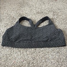 Athleta Ultimate Textured Bra D-DD Black Grey 2X