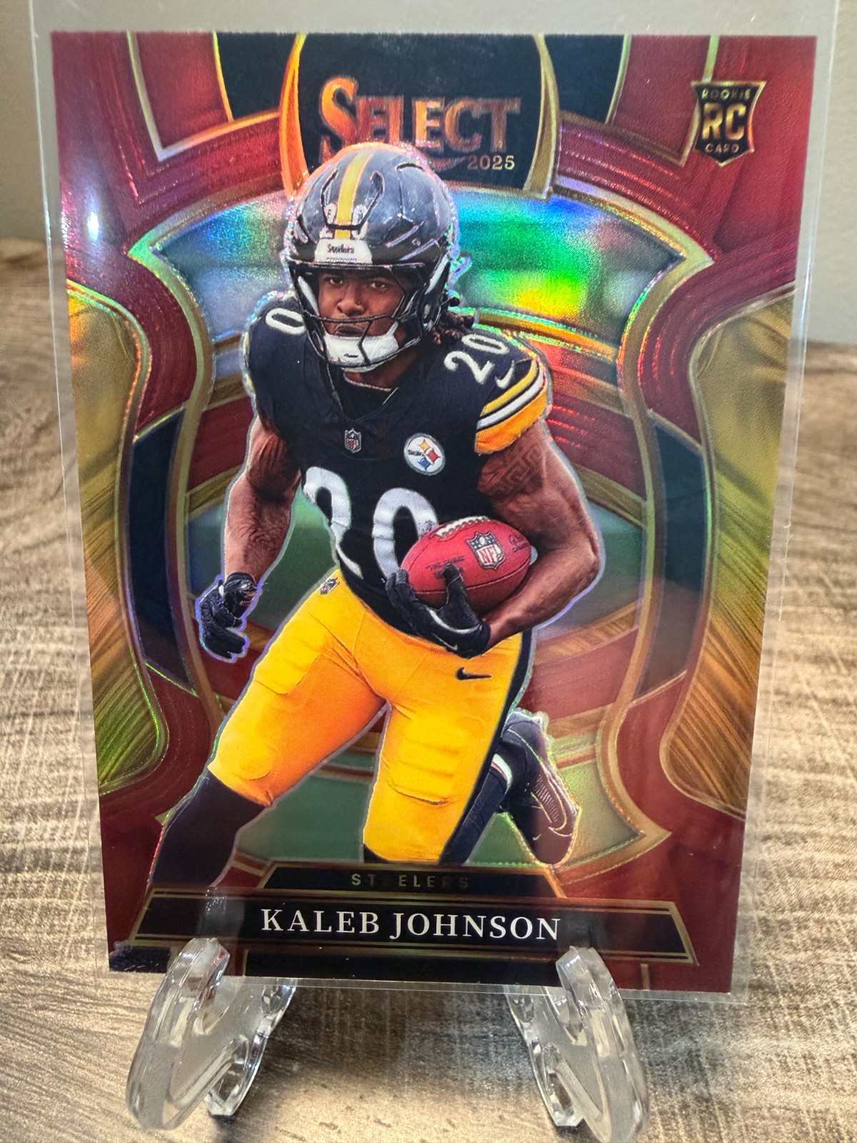 2025 Panini Select #52 Kaleb Johnson Steelers Rookie Concourse Maroon Prizm /149