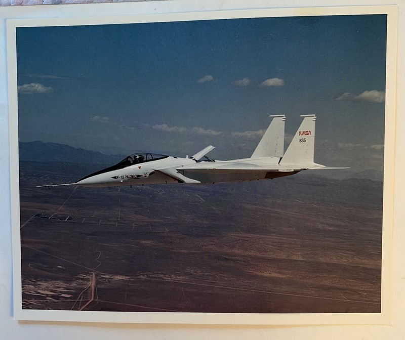 NASA F-15 HIDEC Jet 8x10 Color Litho Photograph Ames Research Center