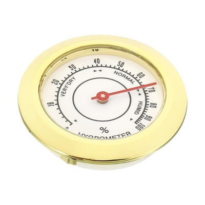 1.5'' Round Indoor Outdoor Hygrometer, Mini for Greenhouse Office Room, Gold