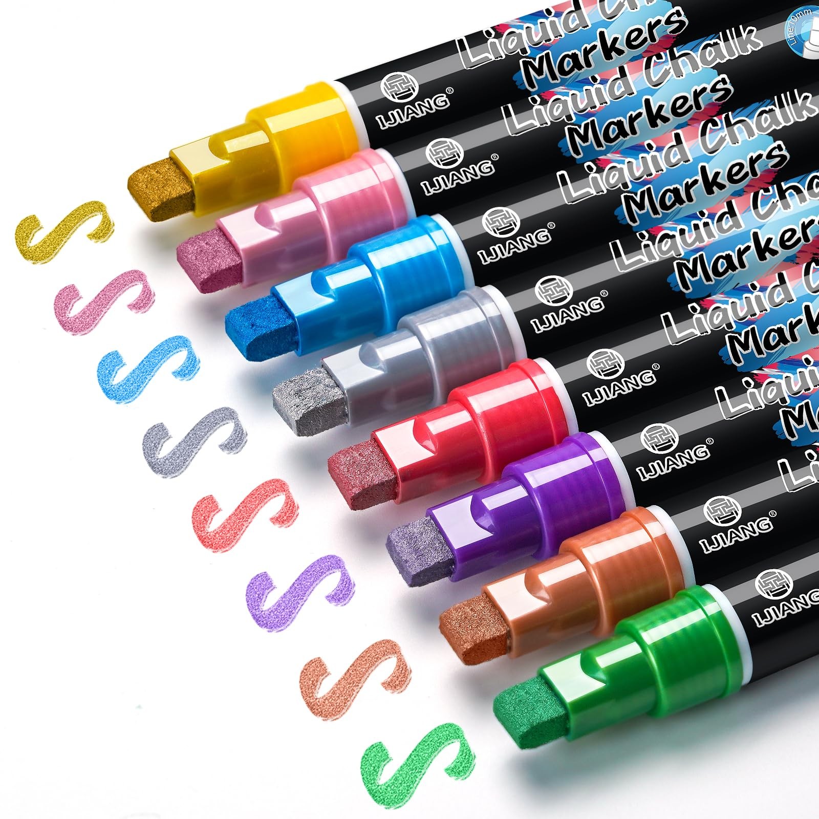 Washable, With 10mm Thick Tips For Chalkboard, Windows, ...
