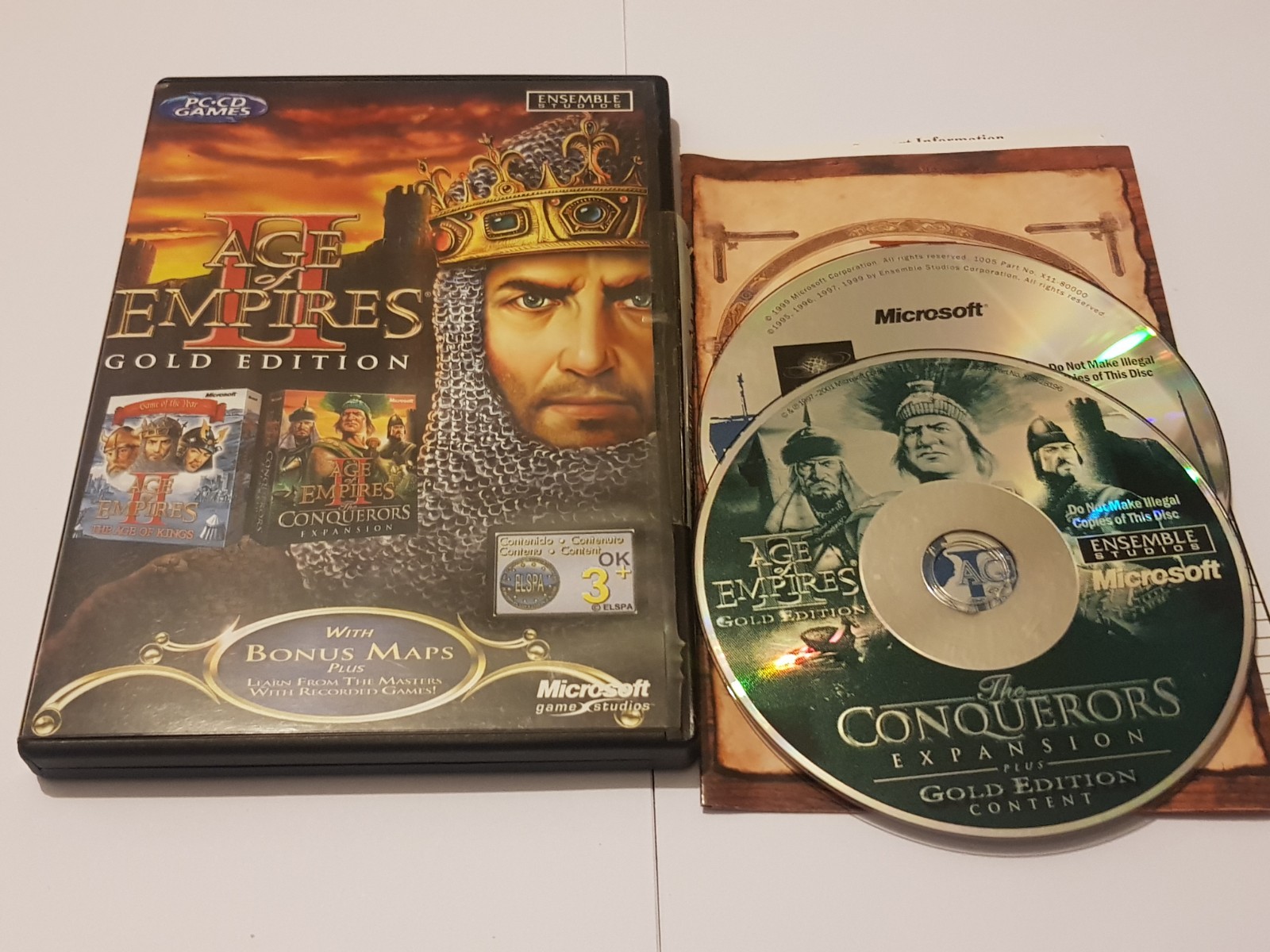Age Of Empires II Gold Edition PC CD ROM Game Age of Kings & Conquerors Add On