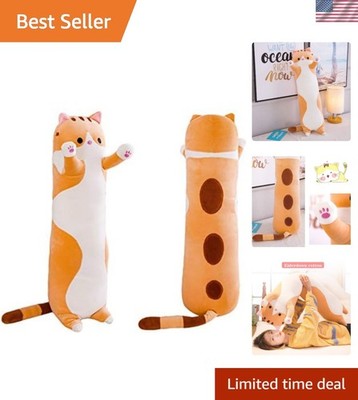 Lovely Plush Cat Doll Cute Cartoon Soft Stuffed Kitten Long Throw Sleeping Pi...