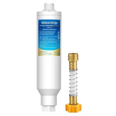 Waterdrop RV Inline Water Filter with Flexible Hose Protector, NSF Certified