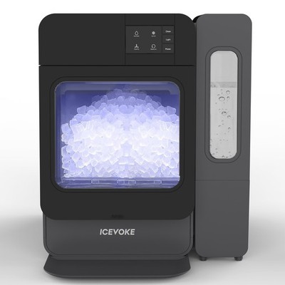 Countertop Nugget Ice Maker with Side Water Tank, 45 lbs/Day Soft Chewable Ice