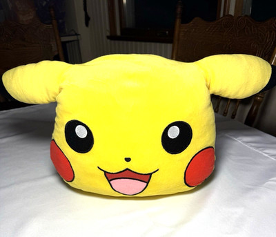 Pokemon Pikachu Large Head Face Pillow Plush Stuffed Toy