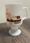 Vintage 1972 Halloween Minneapolis MN Minnesota Footed Cup Mug Milk Glass