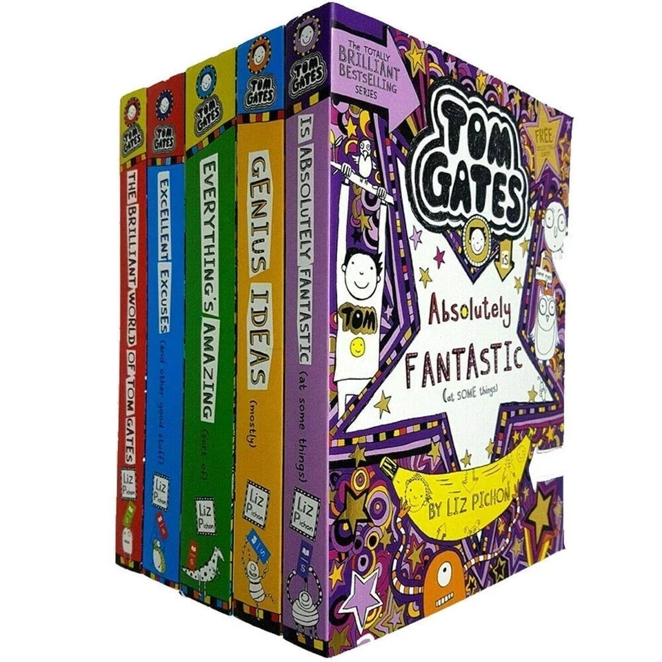 Tom Gates Series 1-5 Books Collection Set by Liz Pichon Excellent