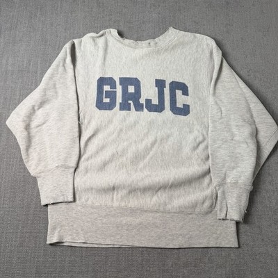 Vintage 80s Champion Reverse Weave GRJC Mens Small Gray Heavy