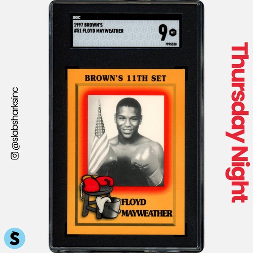 1997 BROWN'S BOXING #51 FLOYD MAYWEATHER JR RC ROOKIE SGC 9