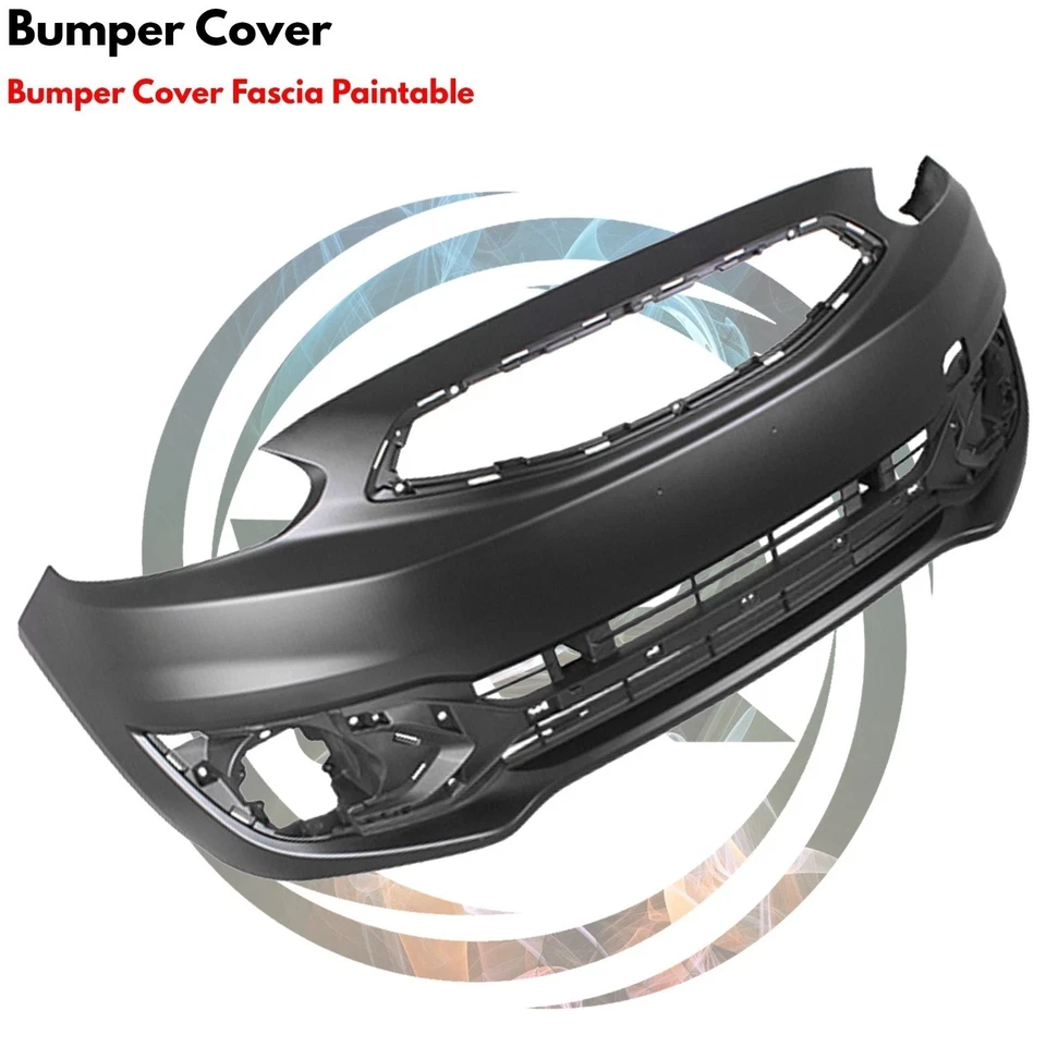 Front Bumper Cover Paintable & Headlights Kit For 2017-2020 Mitsubishi Mirage Foto 3 de 4