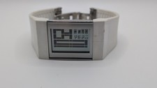 Orologio Philippe Starck Gents digitale cinturino in gomma bianca PH-1111 - USATO