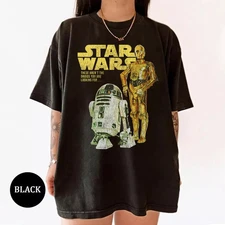 Star Wars R2-D2 & C-3PO Logo Portrait Unisex T Shirt Adult Shirt T-shirt 