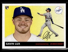 2020 Topps Archives #78 Gavin Lux Rookie Card Los Angeles Dodgers. rookie card picture