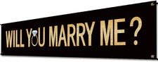 Proposal Banner Will You Marry Me Flower Banner Propose Decorations Supplies for