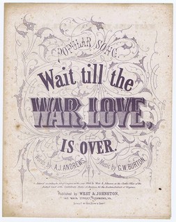 Confederate song 1864 West & Johnston Richmond Va. Rare esp. in grade