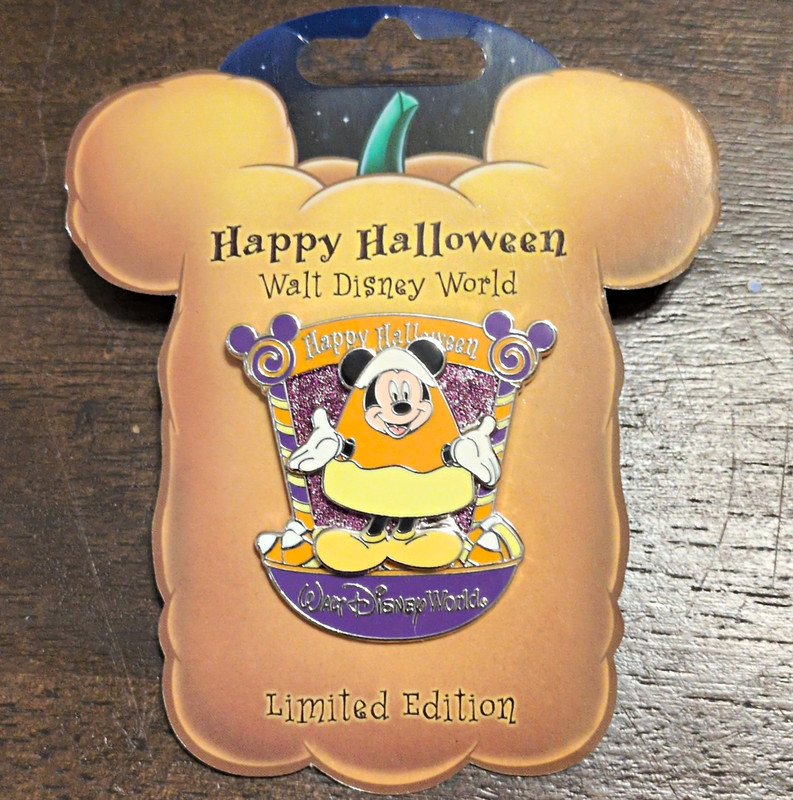 Disney Walt Disney World Happy Halloween Mickey Mouse LE 2000 Glitter Pin
