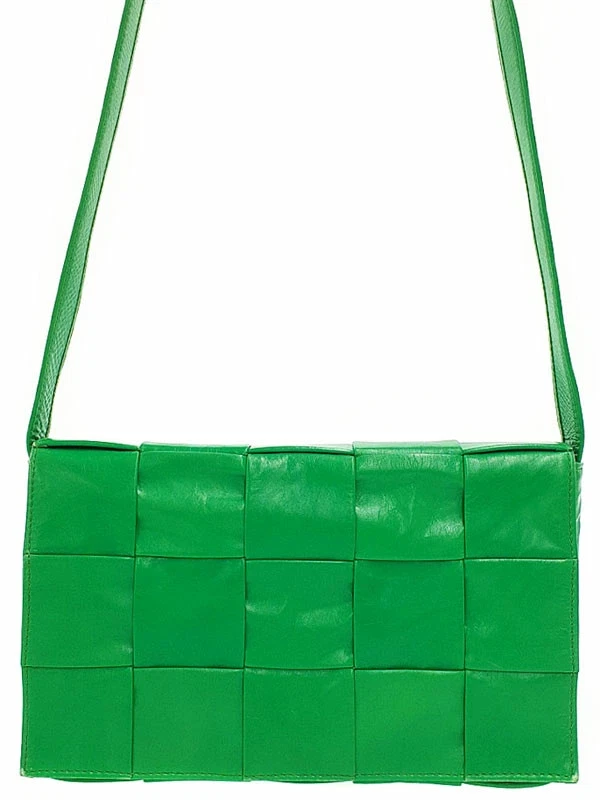 Bottega Veneta — Bottega Veneta Cassette Shoulder Bag Leather Green Women's #TB928