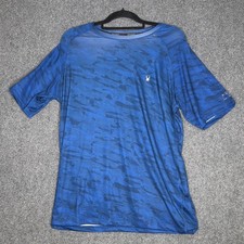 Spyder Rash Guard Shirt Medium Blue UPF 30 Swim Quick Dry Surf Sun Protection